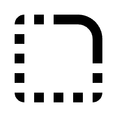 Rounded Corner Icon from Rounded Line - Streamline Material Set