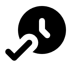 Schedule Set Check Fill Icon from Rounded Fill - Material Pro Set