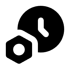 Schedule Setting Bolt Fill Icon from Rounded Fill - Material Pro Set