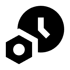 Schedule Setting Bolt Fill Icon from Sharp Fill - Material Pro Set