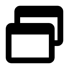 Select Window Icon from Rounded Line - Streamline Material Set