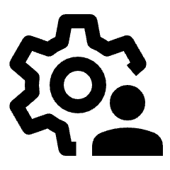 Settings Account Box Icon from Outlined Line - Material Pro Set