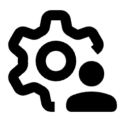 Settings Account Box Icon from Rounded Line - Streamline Material Set
