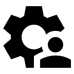 Settings Account Box Fill Icon from Sharp Fill - Material Pro Set