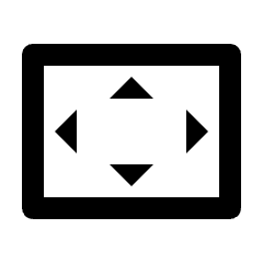 Settings Overscan Icon from Outlined Line - Streamline Material Set