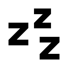 Sleep Icon from Outlined Line - Streamline Material Set