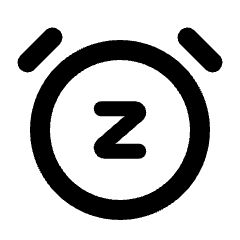 Snooze Icon from Rounded Line - Material Pro Set