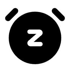 Snooze Fill Icon from Rounded Fill - Streamline Material Set