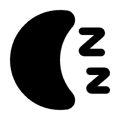 Snooze Night Fill Icon from Rounded Fill - Material Pro Set