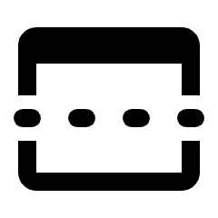 Split Window Icon from Rounded Line - Streamline Material Set