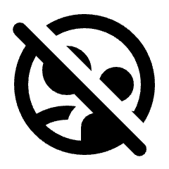 Supervised User Circle Off Icon from Rounded Line - Material Pro Set