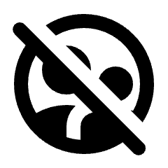 Supervised User Circle Off Fill Icon from Rounded Fill - Streamline Material Set