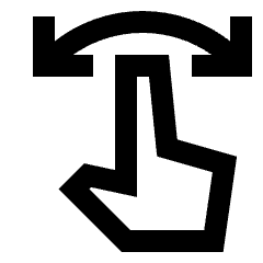 Swipe Icon from Sharp Line - Streamline Material Set