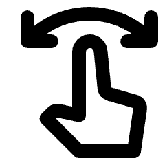 Swipe Icon from Rounded Line - Streamline Material Set