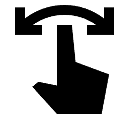 Swipe Fill Icon from Sharp Fill - Streamline Material Set