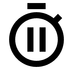 Timer Pause Icon from Sharp Line - Streamline Material Set