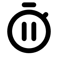 Timer Pause Icon from Rounded Line - Material Pro Set