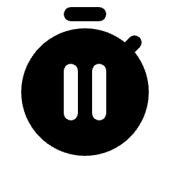 Timer Pause Fill Icon from Rounded Fill - Streamline Material Set