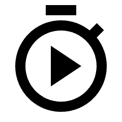 Timer Play Icon from Sharp Line - Material Pro Set