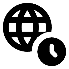 Timezone Icon from Rounded Line - Streamline Material Set
