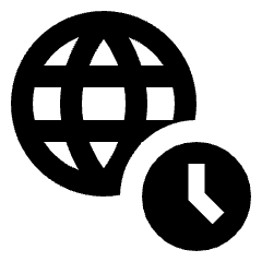 Timezone Fill Icon from Sharp Fill - Streamline Material Set