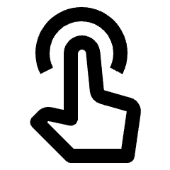 Touch App Icon from Rounded Line - Streamline Material Set