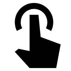 Touch App Fill Icon from Sharp Fill - Streamline Material Set