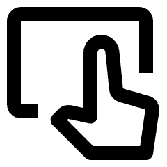 Trackpad Input Icon from Rounded Line - Streamline Material Set