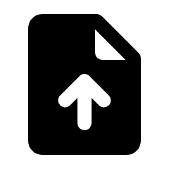 Upload File Fill Icon from Rounded Fill - Material Pro Set