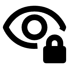 Visibility Lock Icon from Rounded Line - Material Pro Set