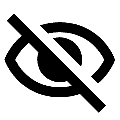 Visibility Off Icon from Sharp Line - Streamline Material Set