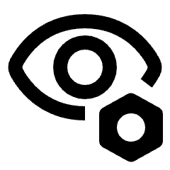 Visibility Setting Bolt Icon from Rounded Line - Material Pro Set