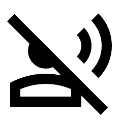 Voice Over Off Icon from Sharp Line - Material Pro Set