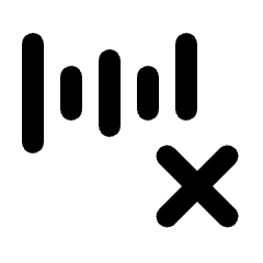 Voice Validation Deny Fill Icon from Rounded Fill - Streamline Material Set