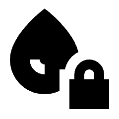 Water Lock Fill Icon from Sharp Fill - Material Pro Set