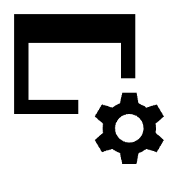 Web Asset Gear Fill Icon from Sharp Fill - Streamline Material Set