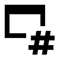 Web Asset Hash Icon from Sharp Line - Material Pro Set