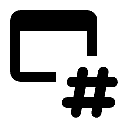Web Asset Hash Fill Icon from Rounded Fill - Streamline Material Set