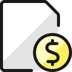 Common File Cash Icon from Ultimate Colors Set