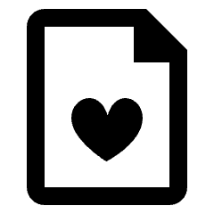 Common File Favorite Heart Icon from Nova Line Icons Set