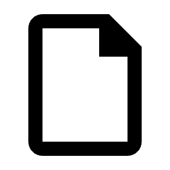 Clean line icon of a file with a folded upper-right corner. Used for documents, files, uploads, and file management.
