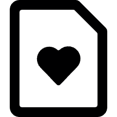 Common File Heart 1 Icon from Ultimate Bold Set