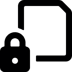 Common File Lock Icon from Ultimate Bold Set