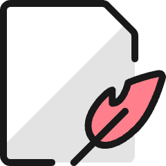 Common File Quill Icon from Ultimate Colors Set
