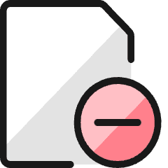 Common File Subtract Icon from Ultimate Colors Set