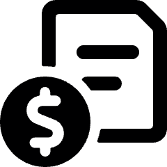 Common File Text Cash Icon from Ultimate Bold Set