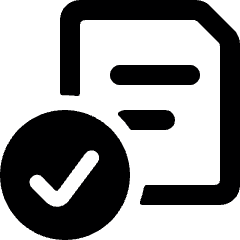 Common File Text Check Icon from Ultimate Bold Set