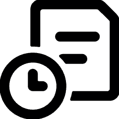 Common File Text Clock Icon from Ultimate Bold Set