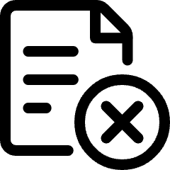 Common File Text Remove Icon from Ultimate Regular Set