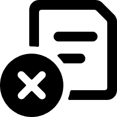 Common File Text Remove Icon from Ultimate Bold Set